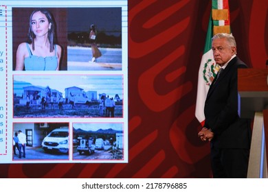 Mexico City, Mexico July 14 2022. Andrés Manuel López Obrador, Mexican President In His Morning Press Conference.