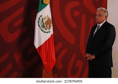 Mexico City, Mexico July 14 2022. Andrés Manuel López Obrador, Mexican President In His Morning Press Conference.