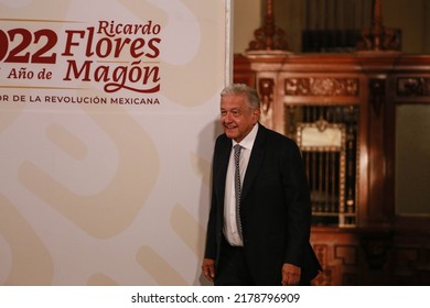 Mexico City, Mexico July 14 2022. Andrés Manuel López Obrador, Mexican President In His Morning Press Conference.