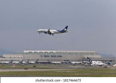 Mexico City, Mexico July 22 2020. Airplanes Of The Mexican Company AeroMéxico At The International Airport Of Mexico City.