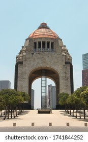 Mexico City, Mexico - May 26, 2020: Revolution Monument (Monumento A La Revolución) In CDMX Empty During Covid-19 Pandemic Quarantine