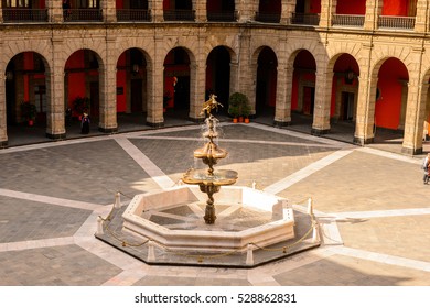 MEXICO CITY, MEX - OCT 27, 2016: National Palace (Palacio Nacional), Seat Of The Federal Executive In Mexico City