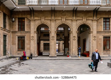 MEXICO CITY, MEX - OCT 27, 2016: National Palace (Palacio Nacional), Seat Of The Federal Executive In Mexico City