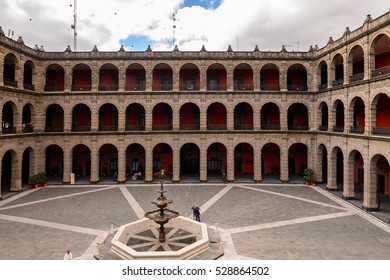 MEXICO CITY, MEX - OCT 27, 2016: National Palace (Palacio Nacional), Seat Of The Federal Executive In Mexico City