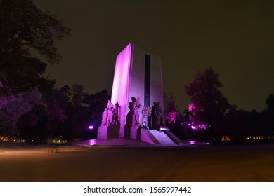 Mexico City / Mexico - November 15, 2019: Monument To Álvaro Obregón In La Bombilla Park, South Of Mexico City