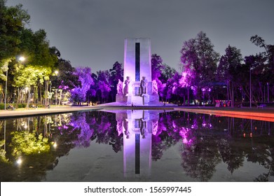 Mexico City / Mexico - November 15, 2019: Monument To Álvaro Obregón In La Bombilla Park, South Of Mexico City