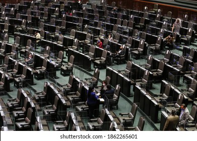 Mexico City, Mexico November 26 2020. Legislative Session Hall Of Deputies Of Mexico.