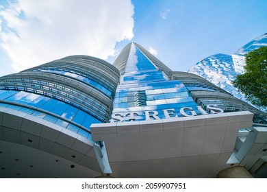 Mexico City - October 19, 2019: Skyscrapers On The Famous Reforma Avenue Worms Eye View