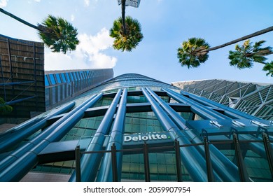 Mexico City - October 19, 2019: Skyscrapers On The Famous Reforma Avenue Worms Eye View