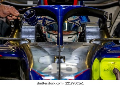 MEXICO CITY, MEXICO - October 28, 2022: Logan Sargeant At Round 20 Of The 2022 FIA Formula 1 Championship Taking Place At The Autódromo Hermanos Rodríguez In Mexico City Mexico