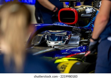 MEXICO CITY, MEXICO - October 28, 2022: Logan Sargeant At Round 20 Of The 2022 FIA Formula 1 Championship Taking Place At The Autódromo Hermanos Rodríguez In Mexico City Mexico