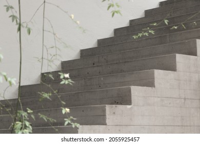 Mexico City, Mexico - October 5th, 2021: Stairs Of The Art Gallery Kurimanzutto, Designed By The Famous Mexican Architect Alberto Kalach 