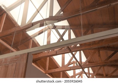 Mexico City, Mexico - October 5th, 2021: Roof Truss Of The Art Gallery Kurimanzutto, Designed By The Famous Mexican Architect Alberto Kalach 