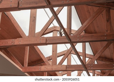 Mexico City, Mexico - October 5th, 2021: Roof Truss Of The Art Gallery Kurimanzutto, Designed By The Famous Mexican Architect Alberto Kalach 