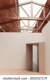 Mexico City, Mexico - October 5th, 2021: Interior Of The Art Gallery Kurimanzutto, Designed By The Famous Mexican Architect Alberto Kalach 