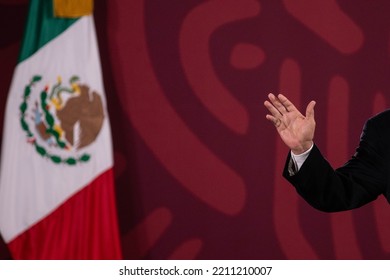 Mexico City, Mexico October 7 2022. Andres Manuel Lopez Obrador, Mexican President In His Press Conference In National Palace.