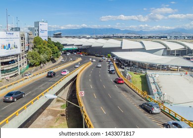 MEXICO CITY, MEXICO - OCTOBER 8, 2016: View Of Mexico City International Airport.