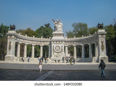 Mexico City Mexico On December 13, 2008. View Of A Sculpture At Hemiciclo A Juárez. This Semi-circular Structure Is Was Built In 1910, Due To Orders From Then-President Porfirio Díaz.