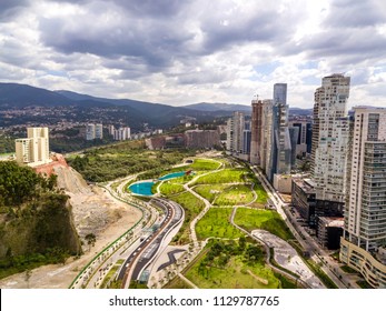 Mexico City - Santa Fe Parque La Mexicana Aerial View