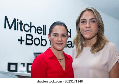 MEXICO CITY - September 25, 2014: Guests On The 25th Anniversary Of The Furniture Brand Mitchell Gold And Bob Williams, Where A Sale Was Held To Benefit The Foundation Of The Athlete, Lorena Ochoa.