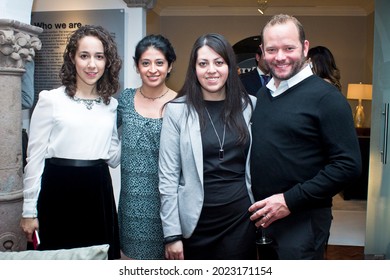 MEXICO CITY - September 25, 2014: Guests On The 25th Anniversary Of The Furniture Brand Mitchell Gold And Bob Williams, Where A Sale Was Held To Benefit The Foundation Of The Athlete, Lorena Ochoa.