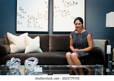 MEXICO CITY - September 25, 2014: Portrait Of Lorena Ochoa, Mexican Golfer At The 25th Anniversary Of The Furniture Brand Mitchell Gold + Bob Williams. 