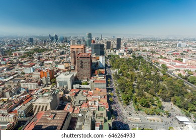 Mexico City Skyline Aerial View