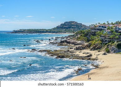 Mexico Coastline With Beautiful View Over Ocean In San Jose Del Cabo.