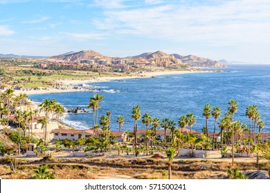 Mexico Coastline With Beautiful View Over Ocean In San Jose Del Cabo.