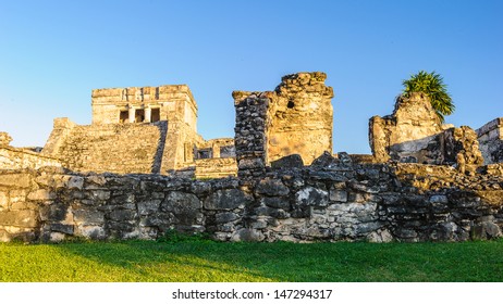 Mexico, Yucatan, Tulum, Mayan Ruins, Sunset