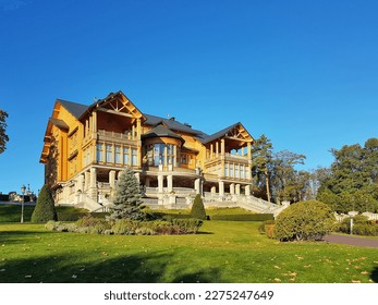 Mezhigorye Park Museum of Corruption wooden House Honka in summer - Shutterstock ID 2275247649