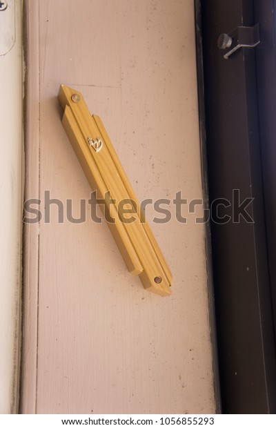 Mezuzah Attached Doorpost Stock Photo Edit Now 1056855293