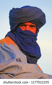 M'Hamid, Ouarzazate province / Morocco - 11/15/2017 : portrait of a Berber in M'Hamid, Morocco
