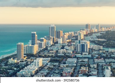 Miami Beach Aerial View, Florida.