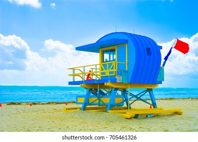 Miami Beach Colorful Lifeguard Tower