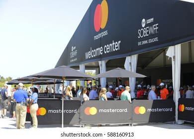 MIAMI BEACH - FEBRUARY 26, 2017: Stock Image Of A Scene At The South Beach Wine And Food Festival Taking Place February 22-26th. 