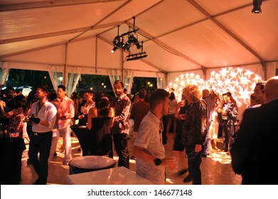 MIAMI BEACH, FL - JULY 18: Guests Attend The Mercedes-Benz Fashion Week Swim 2014 Official Kick Off Party At The Raleigh Hotel On July 18, 2013 In Miami Beach, Florida