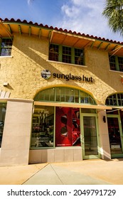 Miami Beach, FL, USA - September 24, 2021: Sunglass Hut Store Lincoln Road