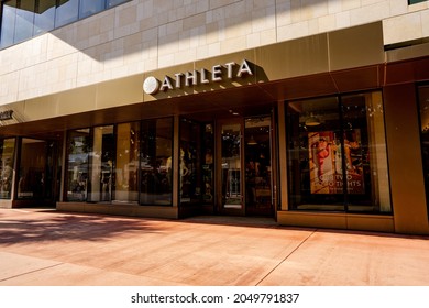 Miami Beach, FL, USA - September 19, 2021: Athleta Retail Store Lincoln Road Miami Beach