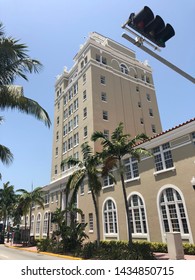 Miami Beach, Florida - Circa June 2019: Old City Hall, Washington Avenue, South Beach. An Example Of Mediterranean Revival Architecture