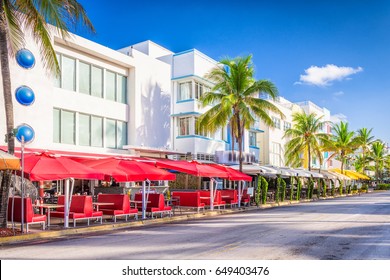 Miami Beach, Florida, USA On Ocean Drive.