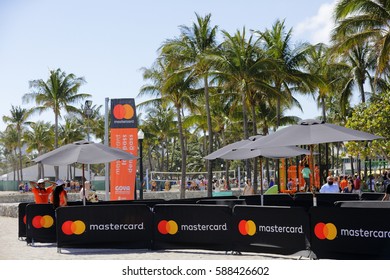 MIAMI BEACH, USA - FEBRUARY 26, 2017: Image Of The Annual South Beach Wine And Food Festival On Ocean Drive February 22-26th. 