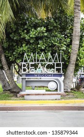 Miami Beach Welcome Sign, Florida