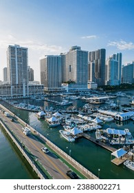 Miami Boat Show Aerial Marina Shot