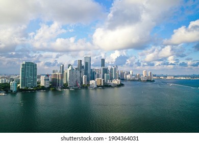 Miami Brickell Skyline Drone Photo