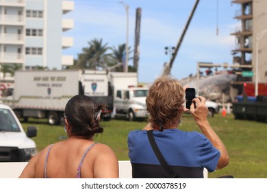 Miami Building Collapse. Surfside, Florida, USA. June 29, 2021. 