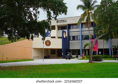 MIAMI, FL -20 MAY 2022- View Of The Biscayne Bay Campus Of Florida International University, Part Of The Florida State University System.