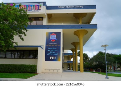 MIAMI, FL -20 MAY 2022- View Of The Biscayne Bay Campus Of Florida International University, Part Of The Florida State University System.