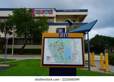 MIAMI, FL -20 MAY 2022- View Of The Biscayne Bay Campus Of Florida International University, Part Of The Florida State University System.