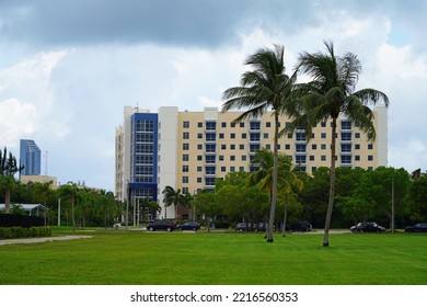 MIAMI, FL -20 MAY 2022- View Of The Biscayne Bay Campus Of Florida International University, Part Of The Florida State University System.